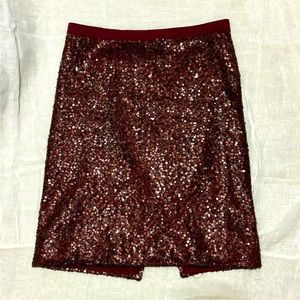 Maroon Sparkling Skirt